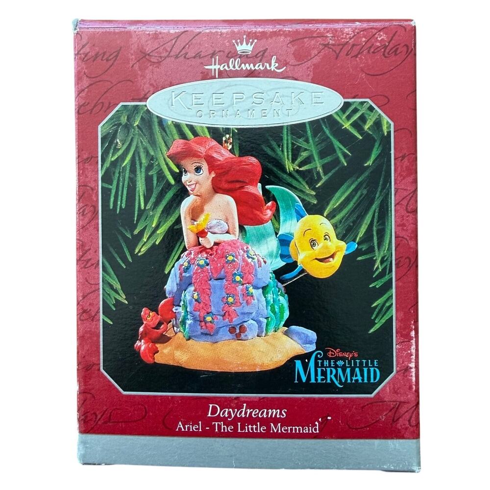 Hallmark‎ 1998 Ariel Little Mermaid Daydreams Disney Keepsake Xmas Ornament NIB